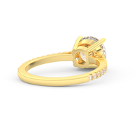 Yellow gold - Central diamond 2.0 ct - view 4
