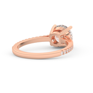Rose gold - Central diamond 2.0 ct - view 4