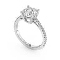 White gold - Central diamond 2.0 ct - view 1