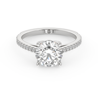 White gold - Central diamond 2.0 ct - view 2