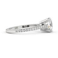 White gold - Central diamond 2.0 ct - view 3