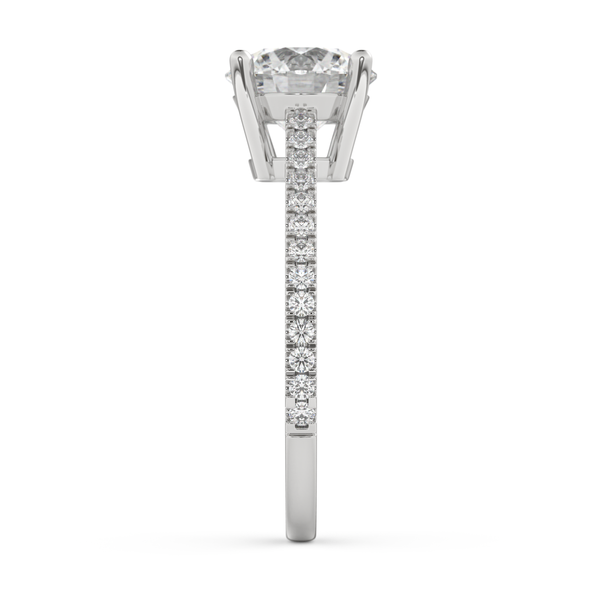 White gold - Central diamond 2.0 ct - view 7