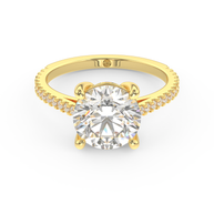 Yellow gold - Central diamond 3.0 ct - view 2