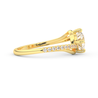 Yellow gold - Central diamond 1.0 ct - view 3