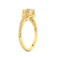Yellow gold - Central diamond 1.0 ct - view 5