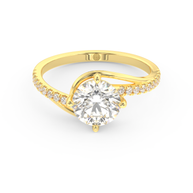 Yellow gold - Central diamond 1.5 ct - view 2