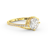 Yellow gold - Central diamond 1.5 ct - view 3