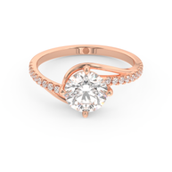 Rose gold - Central diamond 1.5 ct - view 2