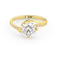 Yellow gold - Central diamond 2.0 ct - view 2