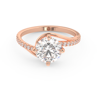 Rose gold - Central diamond 2.0 ct - view 2
