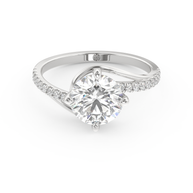 White gold - Central diamond 2.0 ct - view 2