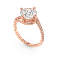 Rose gold - Central diamond 3.0 ct - view 1