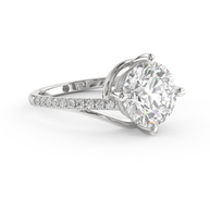 White gold - Central diamond 3.0 ct - view 3