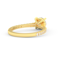 Yellow gold - Central diamond 1.0 ct - view 4
