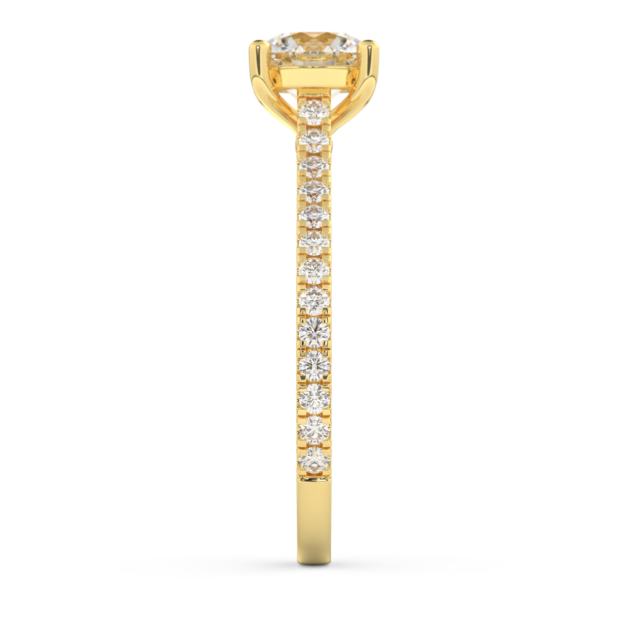 Yellow gold - Central diamond 1.0 ct - view 7