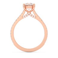 Rose gold - Central diamond 1.0 ct - view 6