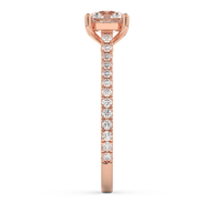 Rose gold - Central diamond 1.0 ct - view 7
