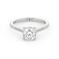 White gold - Central diamond 1.0 ct - view 2