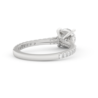 White gold - Central diamond 1.0 ct - view 4