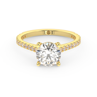 Yellow gold - Central diamond 1.5 ct - view 2