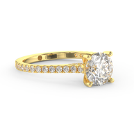 Yellow gold - Central diamond 1.5 ct - view 3