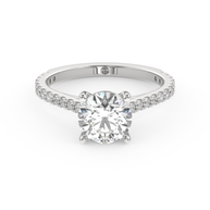 White gold - Central diamond 1.5 ct - view 2