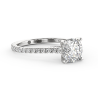 White gold - Central diamond 1.5 ct - view 3
