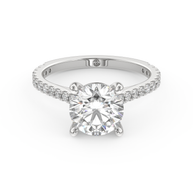 White gold - Central diamond 2.0 ct - view 2