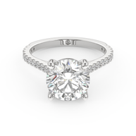 White gold - Central diamond 3.0 ct - view 2