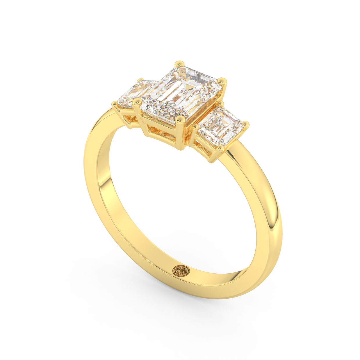 Yellow gold - Central diamond 1.0 ct - view 1