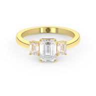 Yellow gold - Central diamond 1.0 ct - view 2