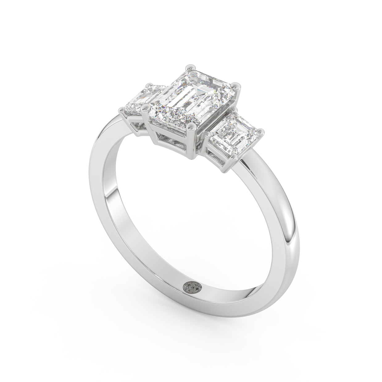 White gold - Central diamond 1.0 ct - view 1