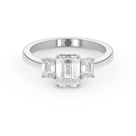 White gold - Central diamond 1.0 ct - view 2
