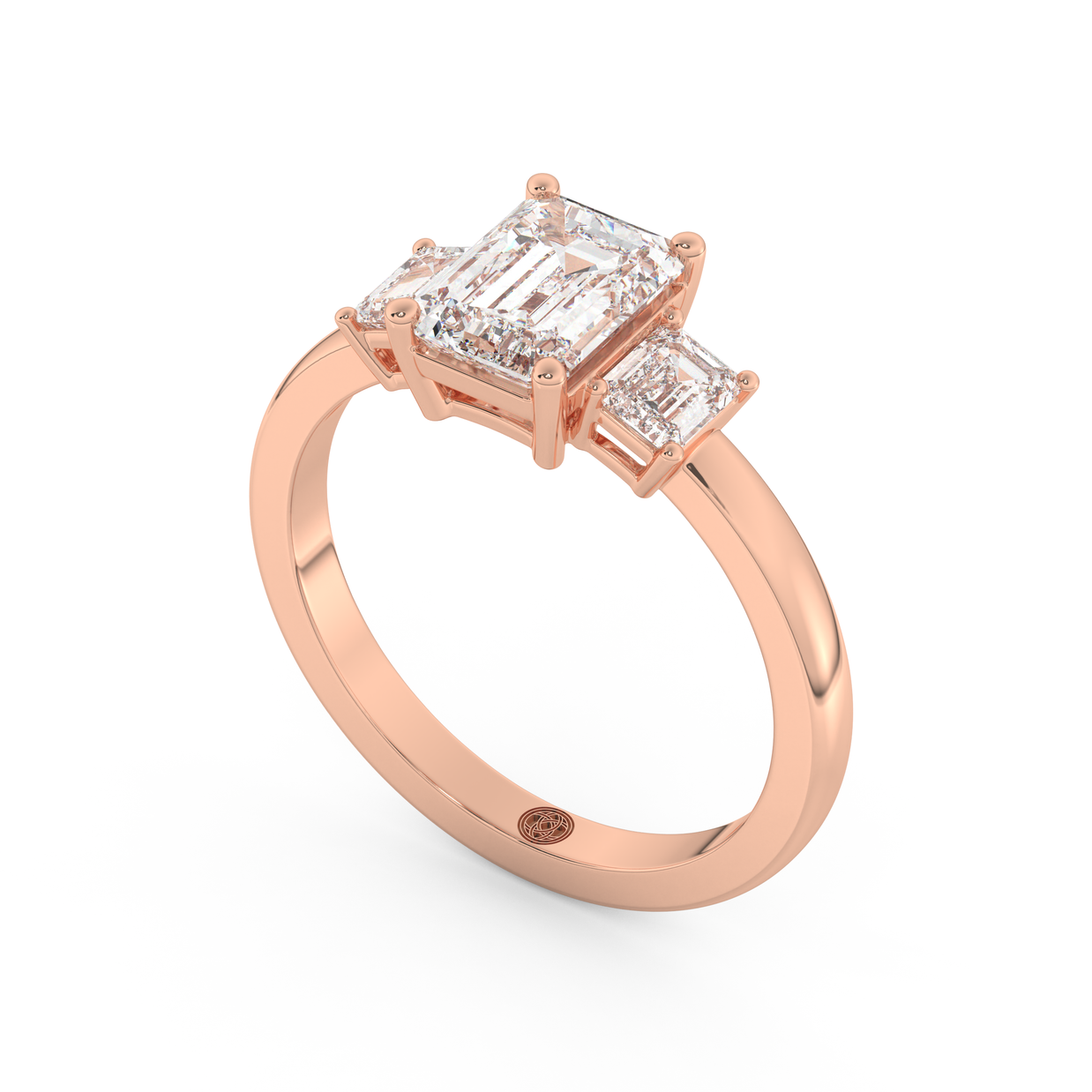 Rose gold - Central diamond 1.5 ct - view 1