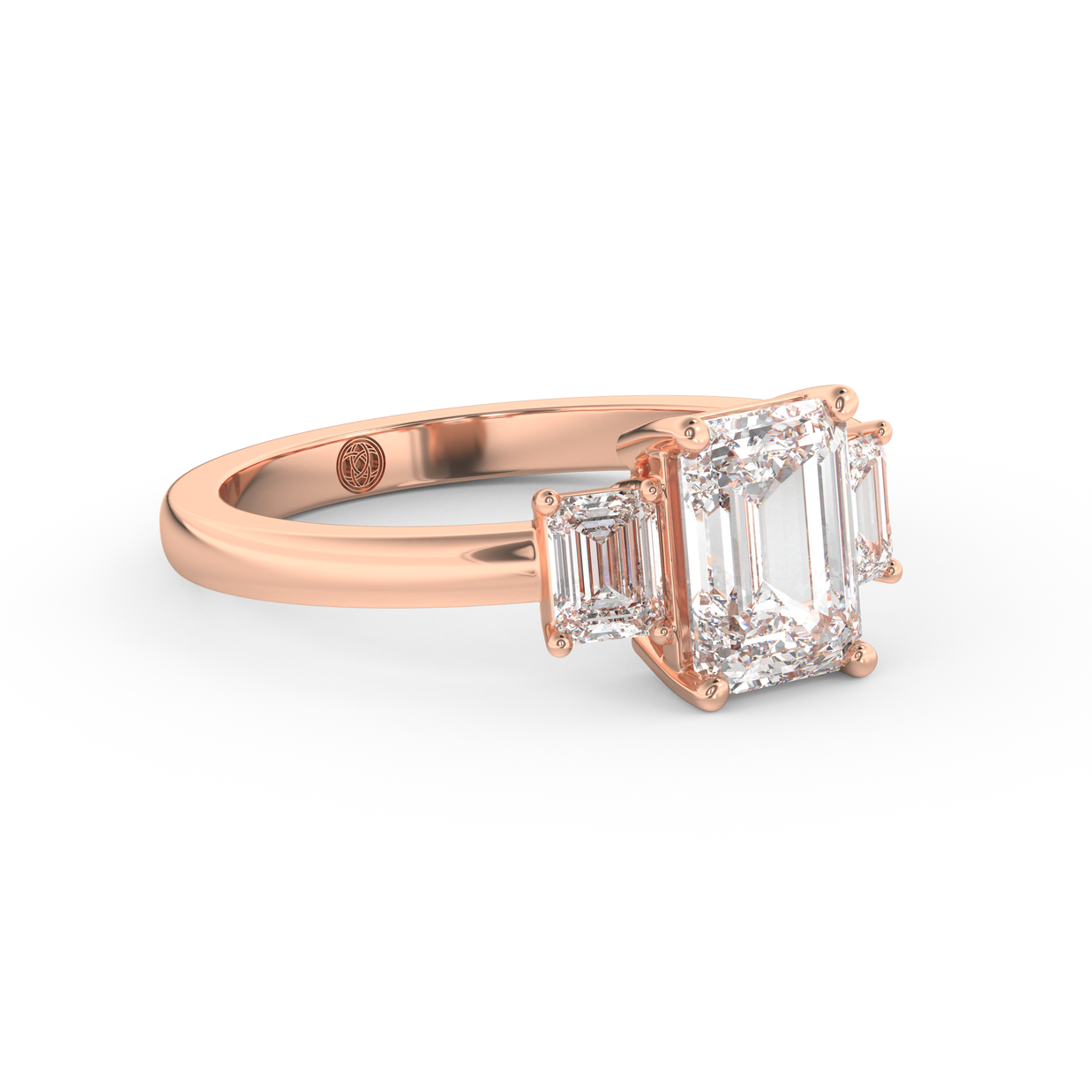 Rose gold - Central diamond 1.5 ct - view 3