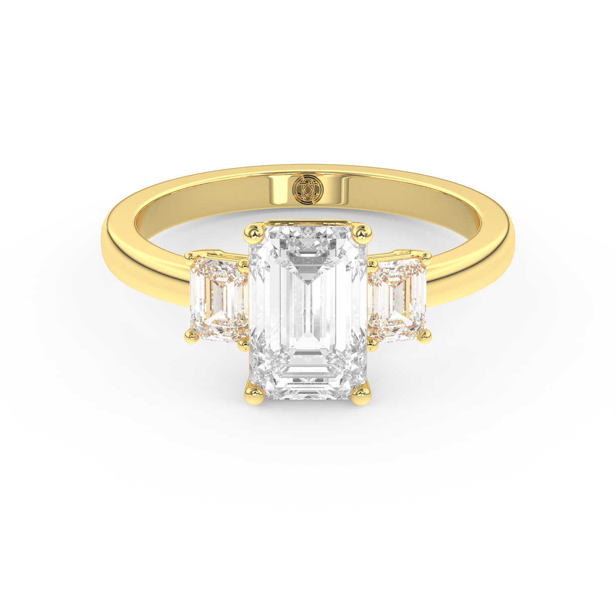 Yellow gold - Central diamond 2.0 ct - view 2