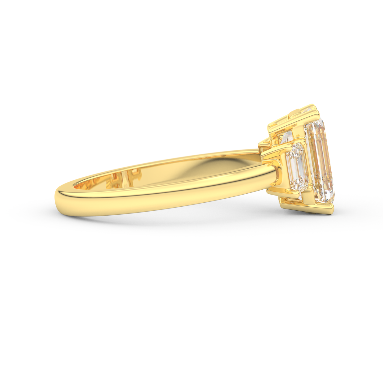 Yellow gold - Central diamond 2.0 ct - view 3