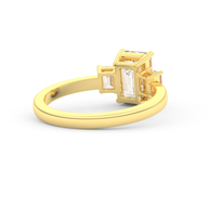 Yellow gold - Central diamond 2.0 ct - view 4