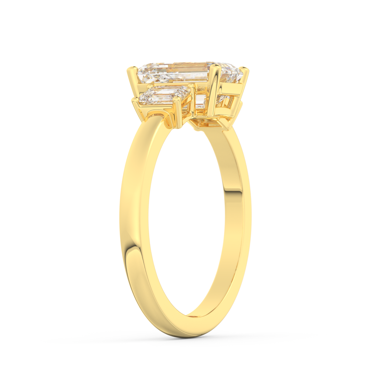 Yellow gold - Central diamond 2.0 ct - view 5