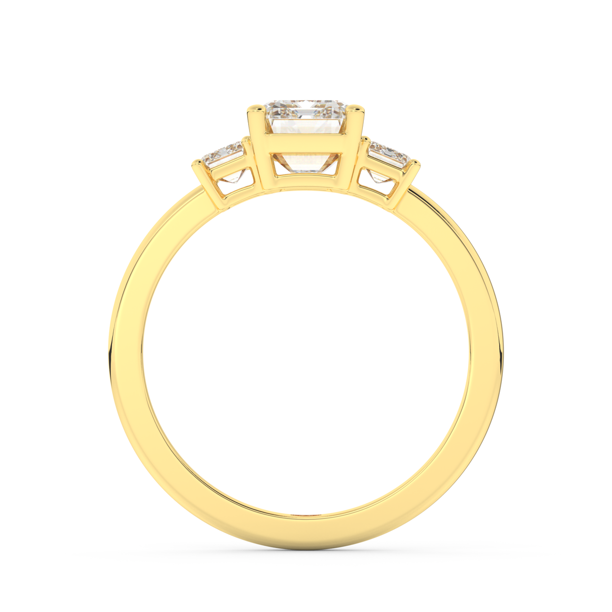 Yellow gold - Central diamond 2.0 ct - view 6