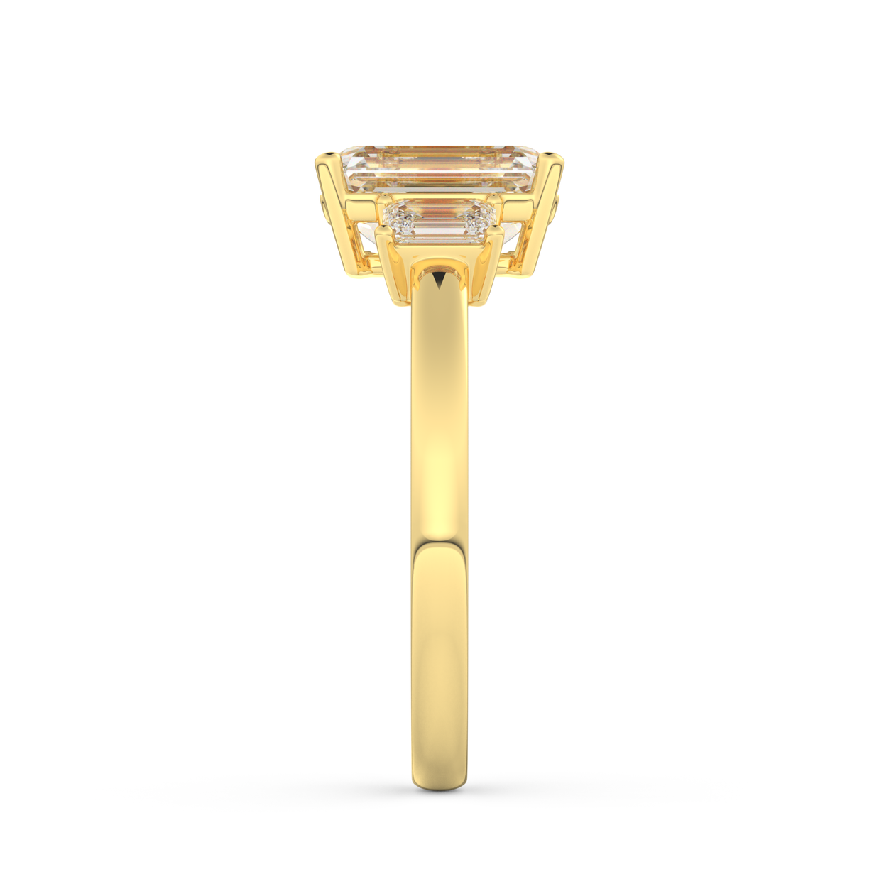 Yellow gold - Central diamond 2.0 ct - view 7