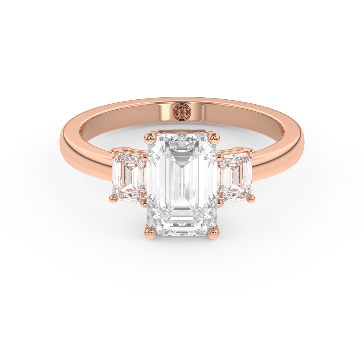 Rose gold - Central diamond 2.0 ct - view 2