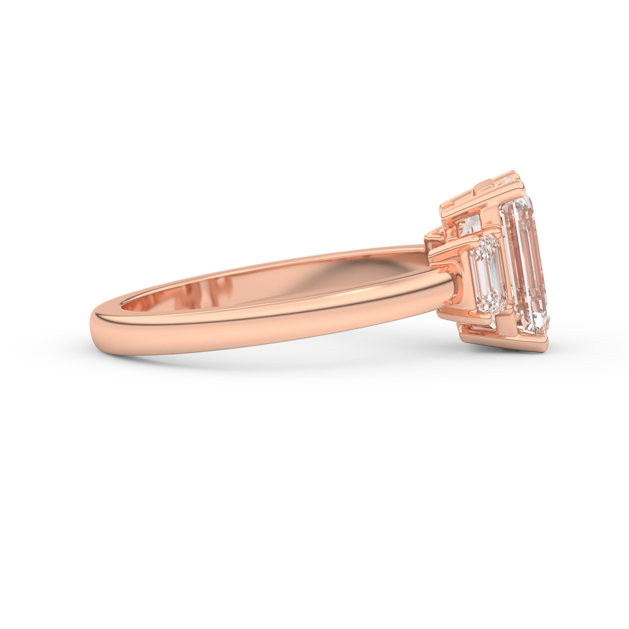 Rose gold - Central diamond 2.0 ct - view 3