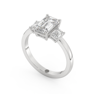 White gold - Central diamond 2.0 ct - view 1