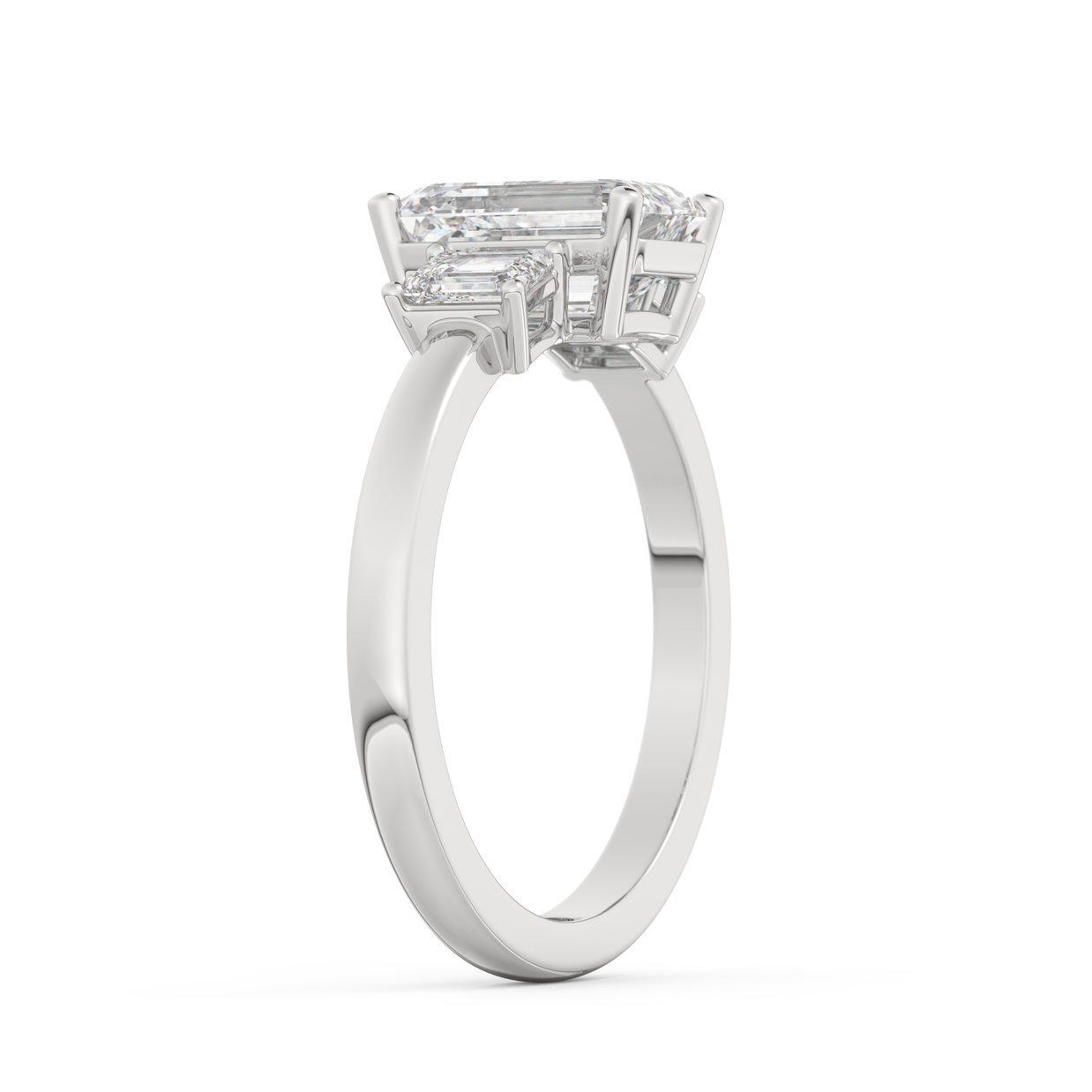 White gold - Central diamond 2.0 ct - view 5