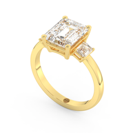 Yellow gold - Central diamond 3.0 ct - view 1