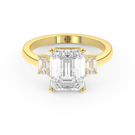 Yellow gold - Central diamond 3.0 ct - view 2