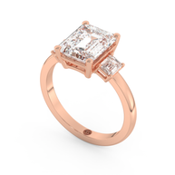 Rose gold - Central diamond 3.0 ct - view 1