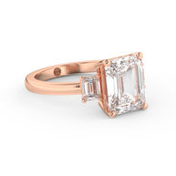Rose gold - Central diamond 3.0 ct - view 3