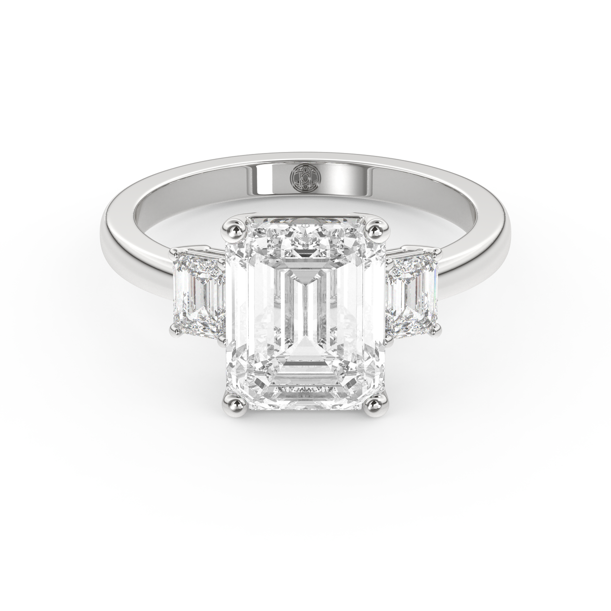 White gold - Central diamond 3.0 ct - view 2